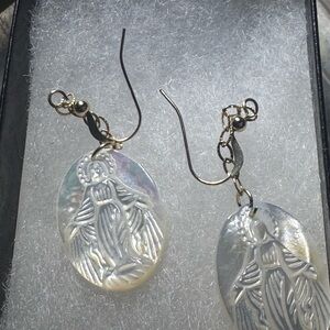 Chic Gold and Silver Oval Dangle Earrings